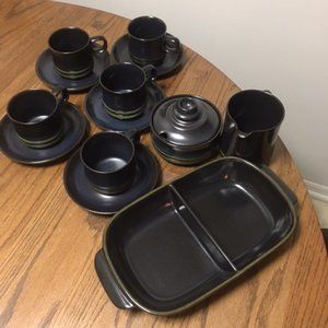 Vintage 14 piece "Kismet Blue" Denby England Set  "RARE FIND"